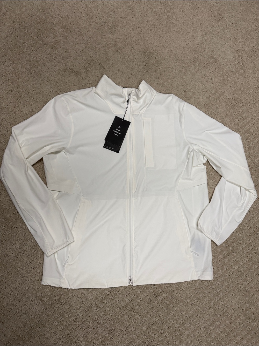 MEN’S NWT LULULEMON Sejour White Zip-Up windbreaker